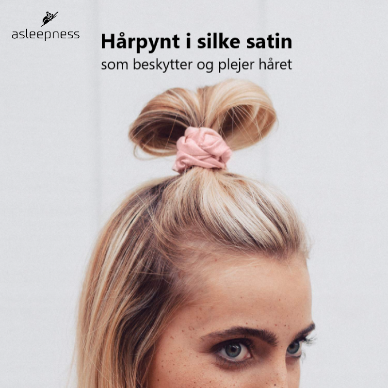 Fleksible Silke satin hårelastik, hårbånd og hårpynt i sort, brun, lilla, hvid, pink og rosa