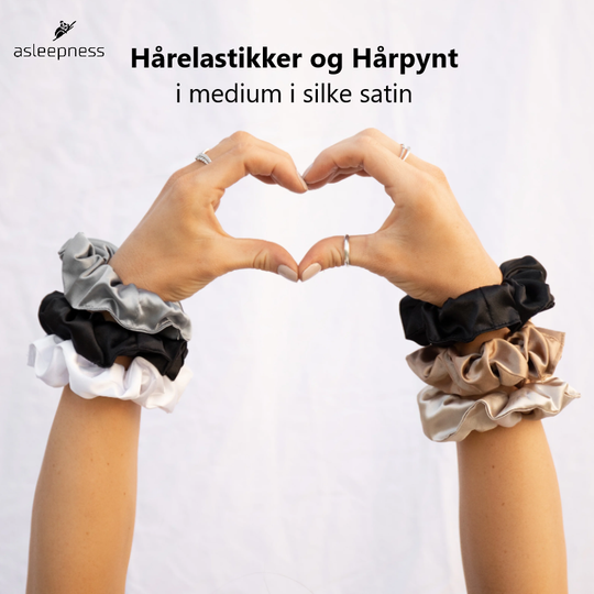 Smarte Silke satin hårelastik, hårbånd og hårpynt i 6 jord farver