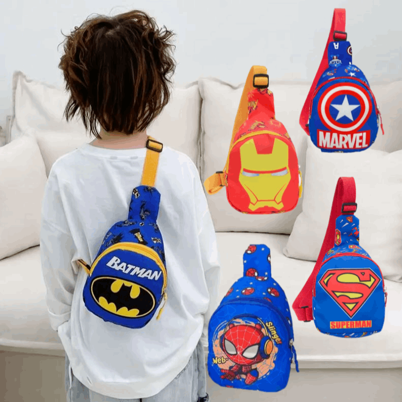 Brysttaske og Lommetaske med Marvel helte til børn