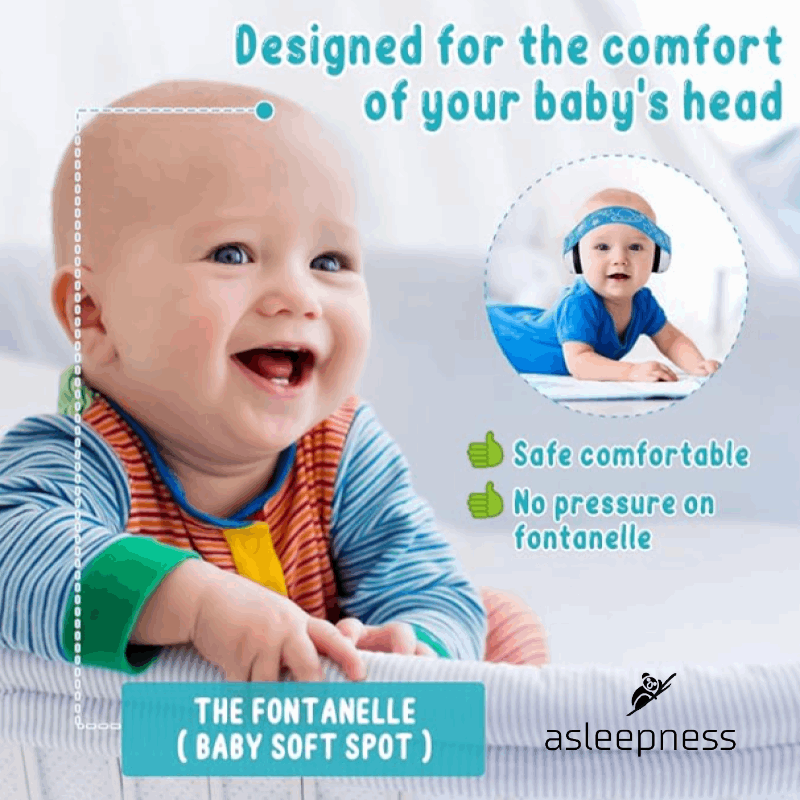 Børnevenlig Baby og småbørn høreværn, hørebøffer og øreværn 25dB i hvid og blå