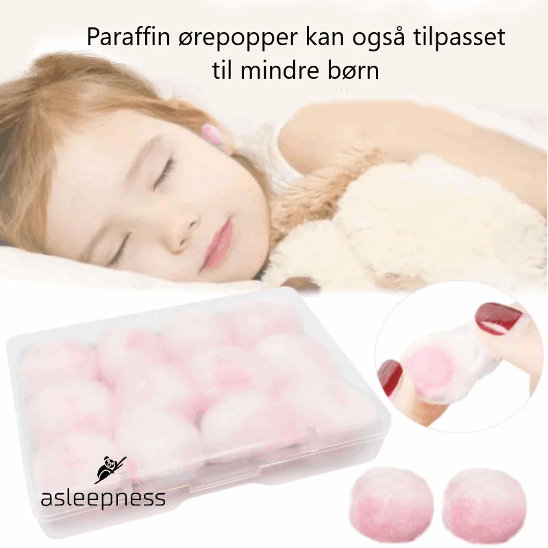 Paraffin ørepropper til børn i pink
