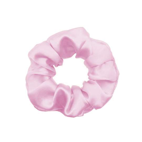 Pink Hårbånd og hårelastik i 100% Mulberry 22 Momme A6 silke