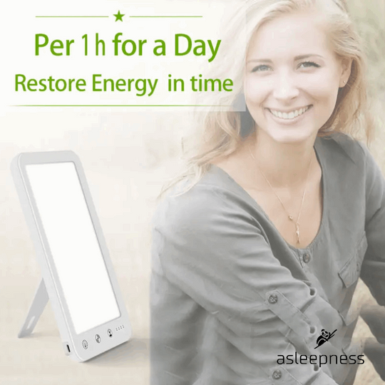 LED sollampe og lysterapi lampe i hvid med lysstyrke 10000 LUX  giver velvære