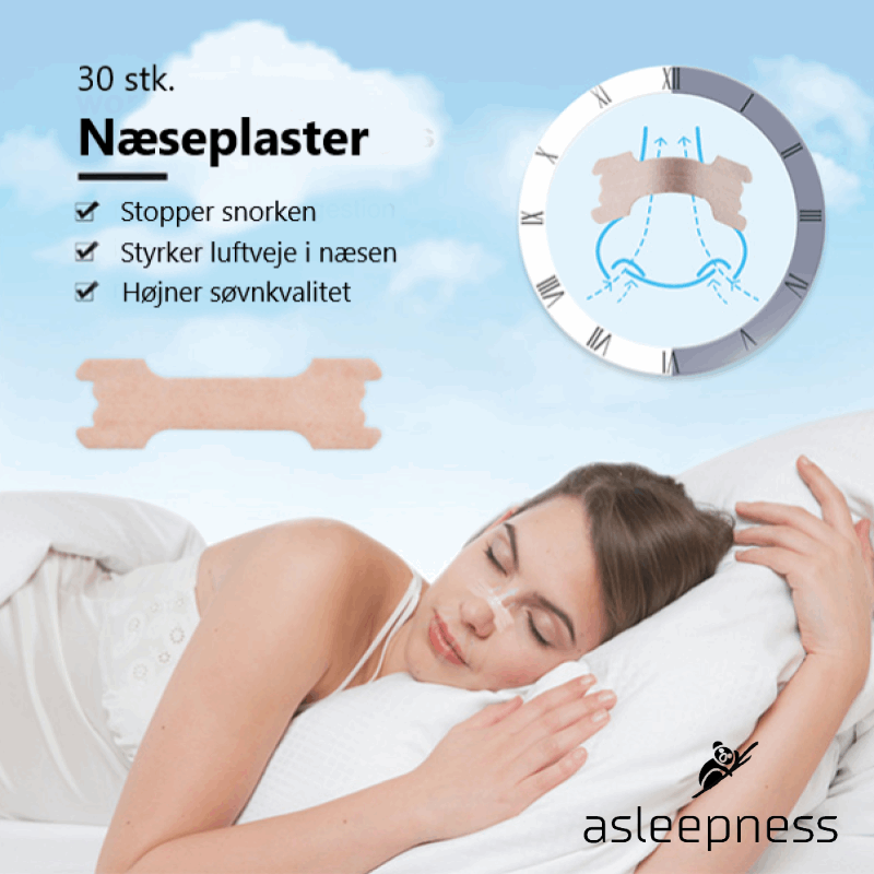 Næsteplaster mod snorken og søvnløshed