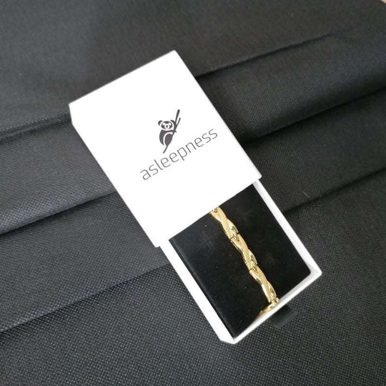 Guld smykke magnetisk anti snorke armbånd som gave