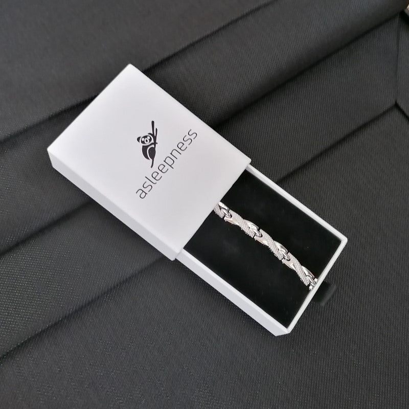 Sølv smykke magnetisk anti snorke armbånd som gave