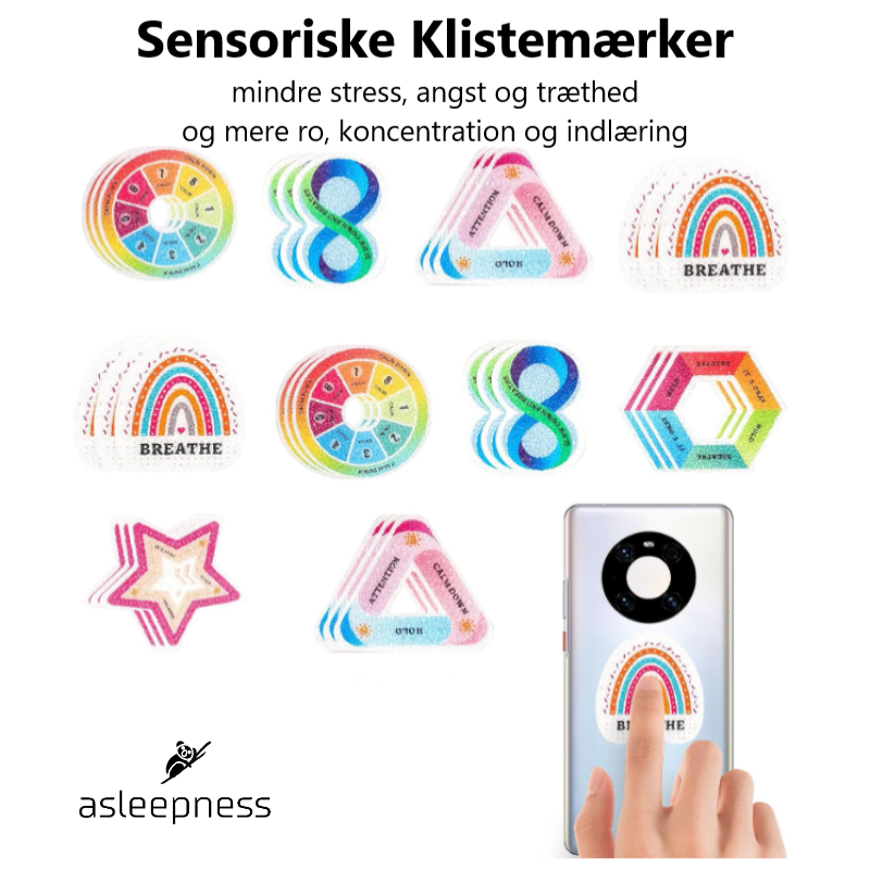 Sensorisk Klistermærker og sansestrimler grovkornet og diamant struktur for ADHD mod angst og stress