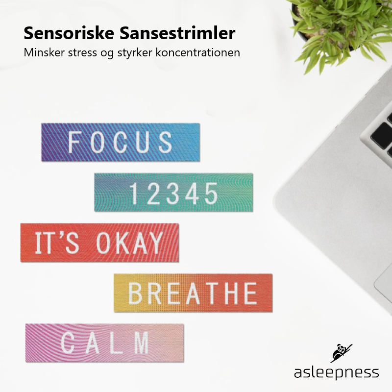 Sensorisk sansestrimler og klistermærker for ADHD og personer med angst og stress.