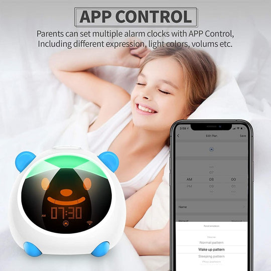 Avanceret app styret vækkeur for børn og unge med trådløs styring