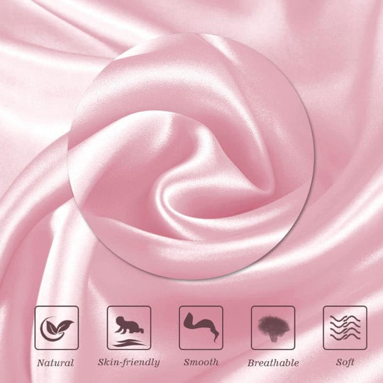 Silkepude i pink i højeste kvalitet med 22 momme silke. Særligt godt for dem med sart hud og fint hår, som ikke tåler sammenfiltring.