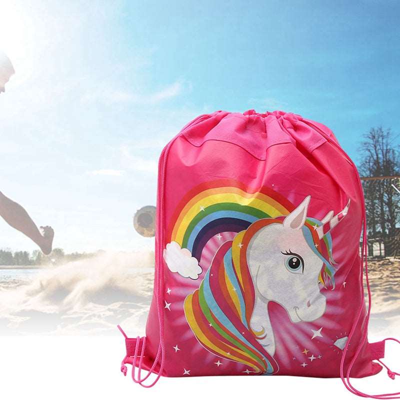 Fantasidyr og smukke farver på pakkeposen og rygsæk fra Asleepness