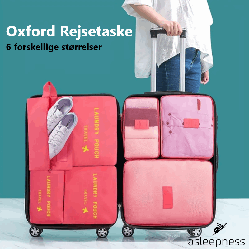 Rejsetaske og pakketaske til kuffert under rejser og ture  i rosa og pink