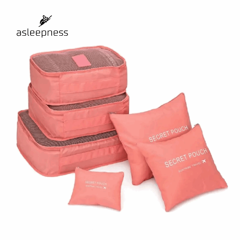 Perfekt Rejsetaske og pakketaske til kuffert under rejser og ture  i rosa og pink