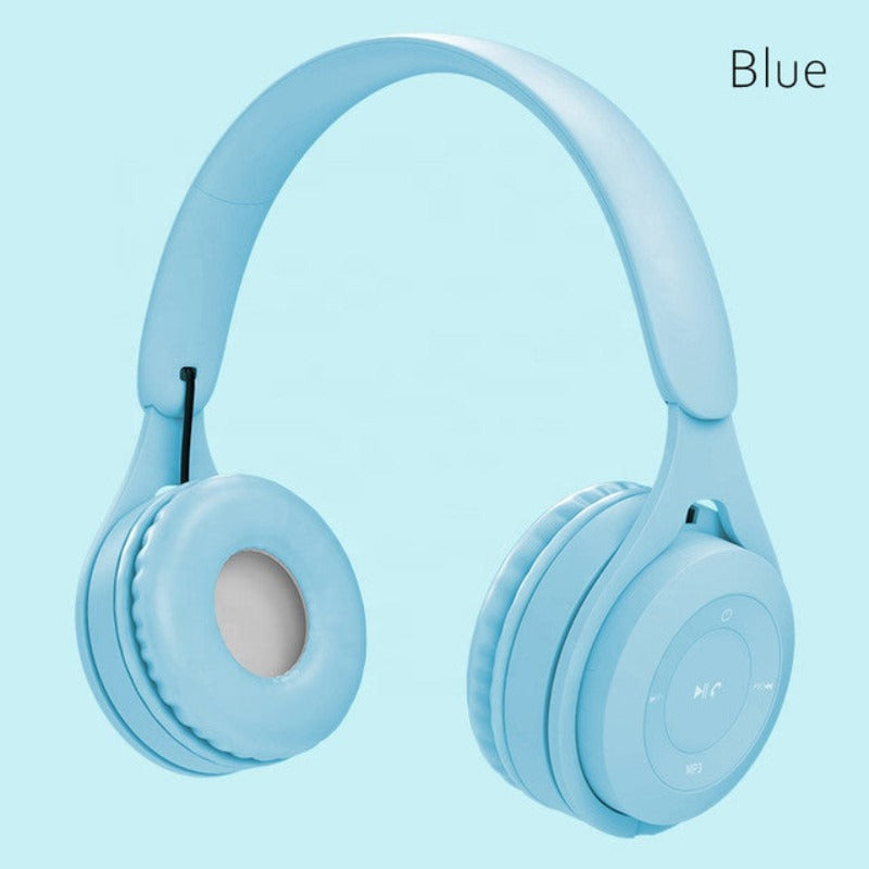 Blå høretelefoner