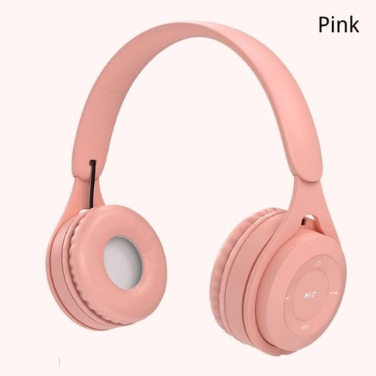 Pink høretelefoner trådløs til game og relax