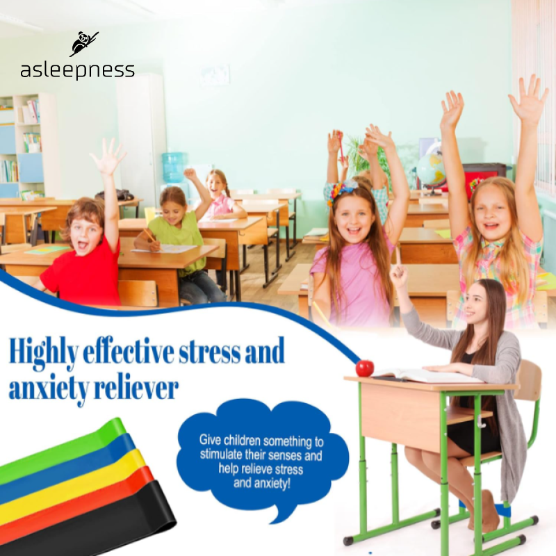 Pædagogisk Sensorisk benstrop gummibånd til personer med ADHD og raskløshed. Kan bruges som fitness gummibånd.