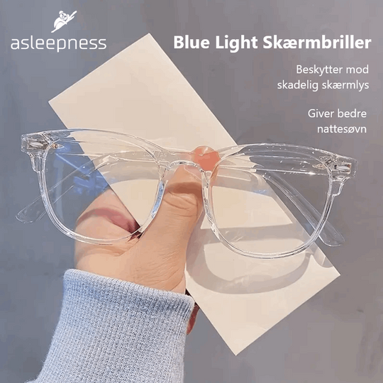 Transparent Blue Light Skærmbriller uden styrke mod skadelige blå lys  mod søvnløshed
