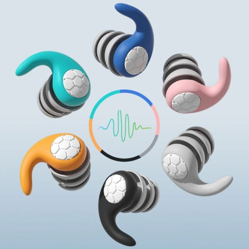 6 forskellige farver ørepropper fra Asleepness