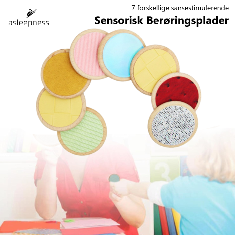 Sansestimulering Sensorisk Berøringsplader for børn med ADHD, ADD og Autisme 7 stk.