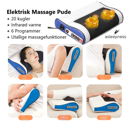 Elektrisk  massagepude med infrarød varme og og 20 kugler for  hele kroppen