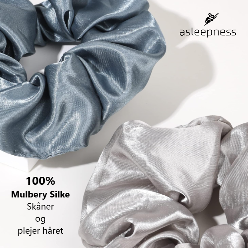 Hårbånd og hårelastik i 100% Mulberry 22 Momme A6 silke i 7 farver
