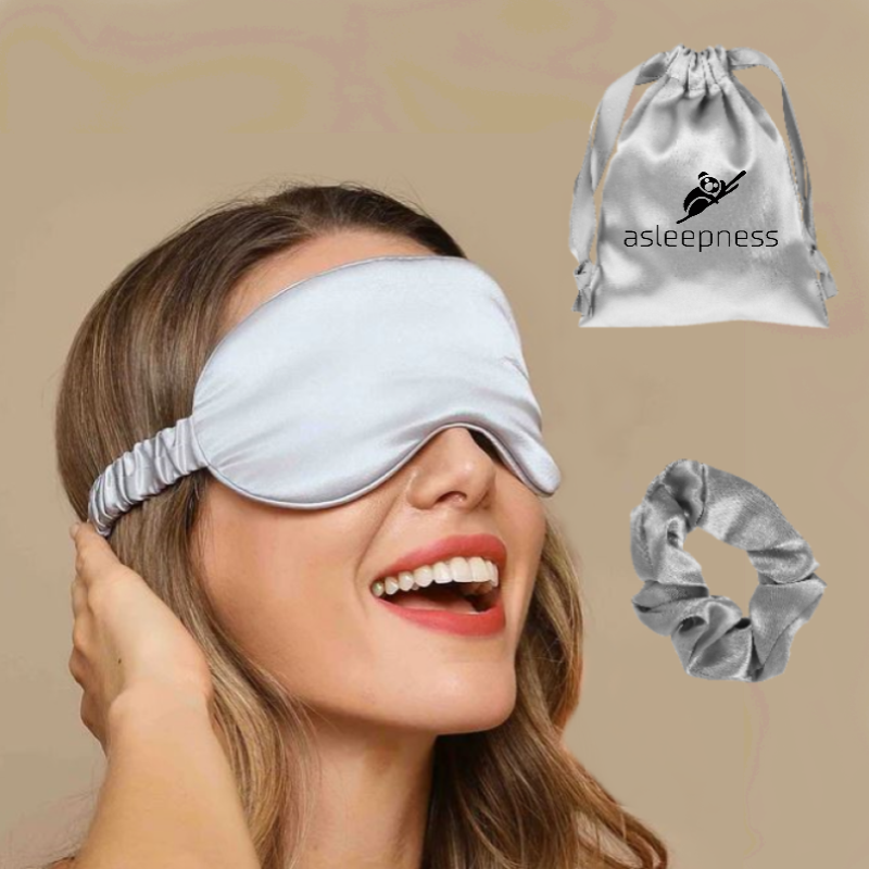 Oplev luksus sovemaske og øjenmaske i 100% rent silke