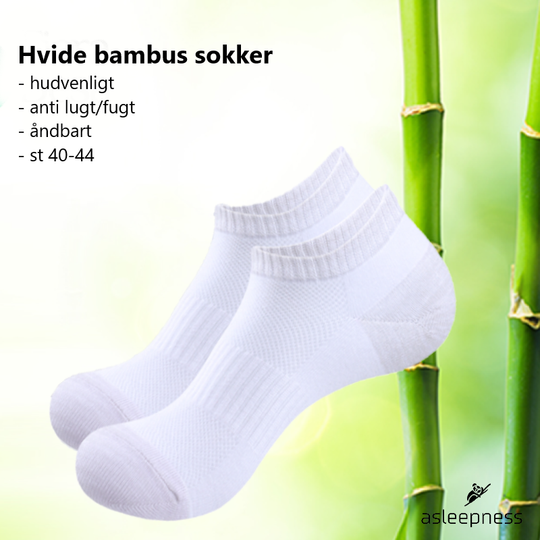 Hvide ankel strømper og sokker i bambus