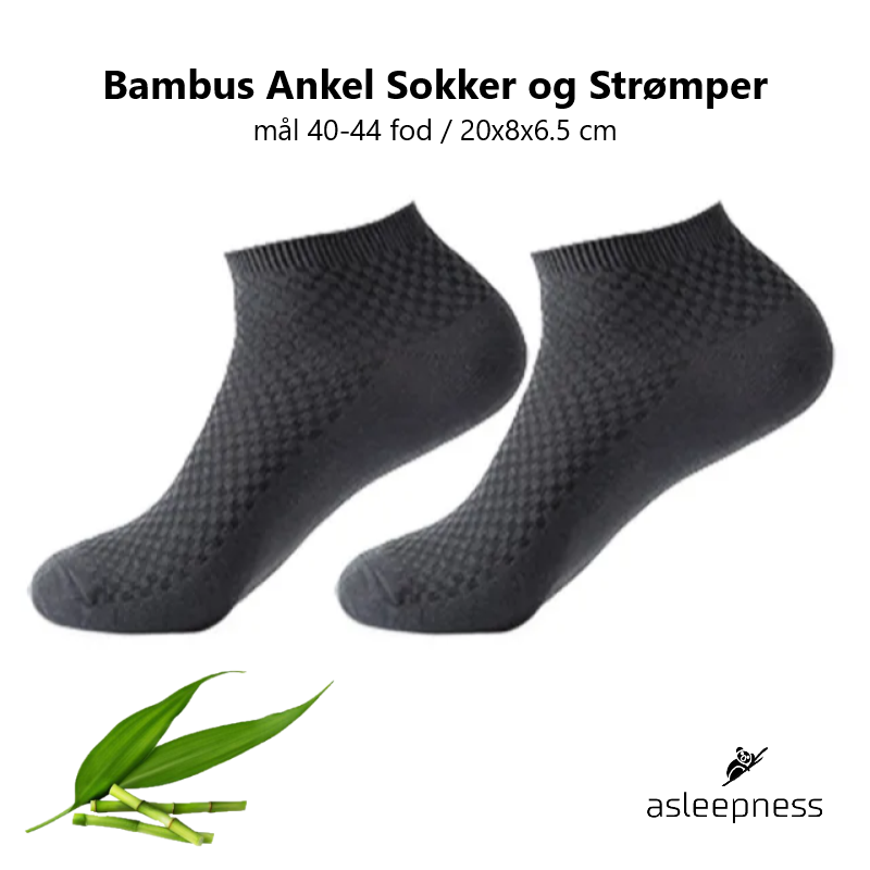 Bambus ankel sokker og strømper i grå