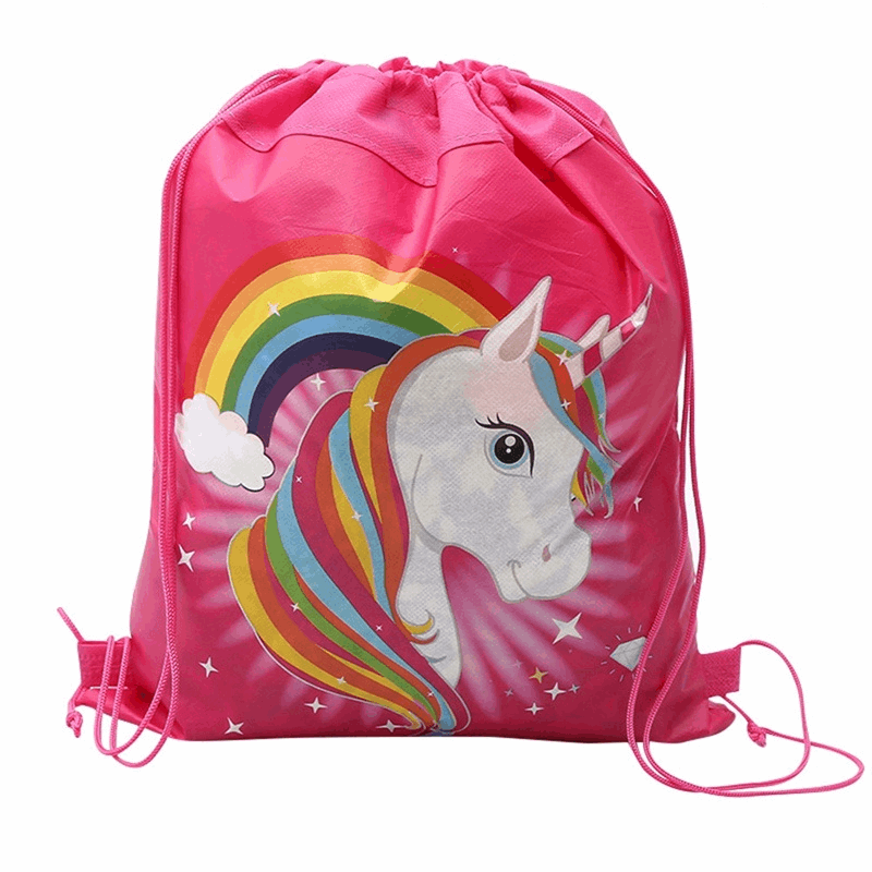 Pink pakkepose og rygsæk til børn
