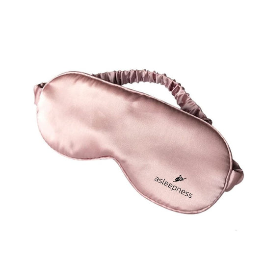 Øjenmaske og sovemaske i 100% silke og 22 momme A6 silkefibre i pink