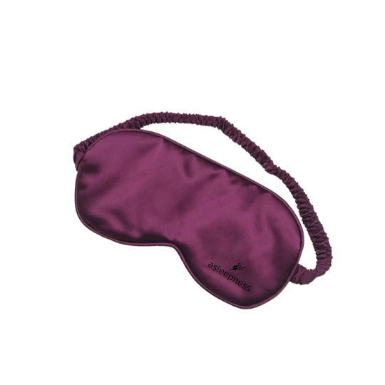 Øjenmaske og sovemaske i purple og lilla i 100% rent silke og 22 momme mulberry silkefibre