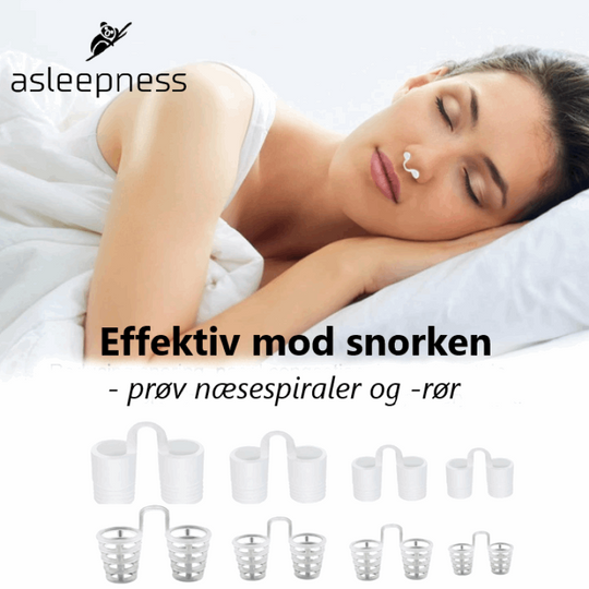 Effektive næsespiraler og næserør mod snorken og dårlig vejrtrækning i næsen. 8 stk.