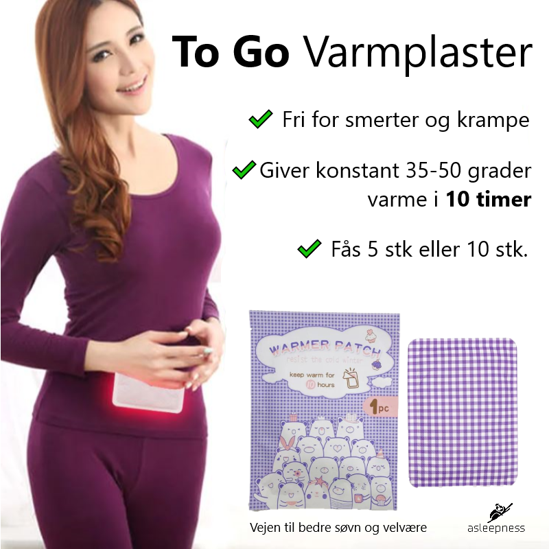 Effektiv varmeplaster mod menstruation, skader og smerter