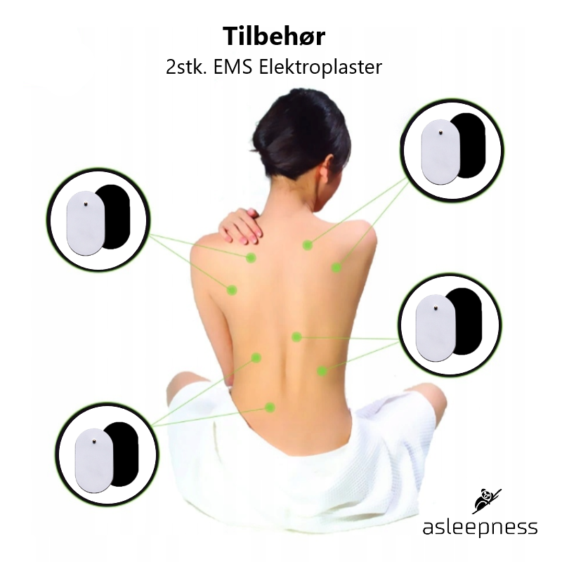 Kropsmassage elektroplaster tilbehør 2 stk selvklæbende elektroder