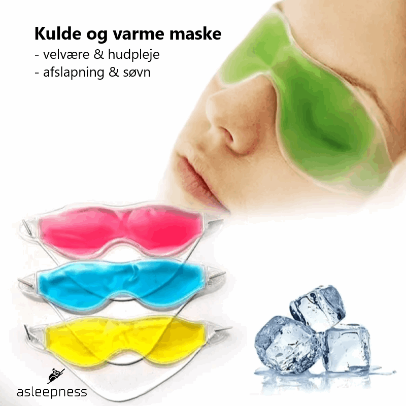 Kulde og varme maske i grøn, blå, rød og gul