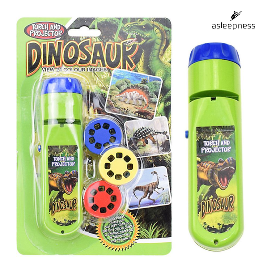 Projector og lommelygte til børn med dinosaurer