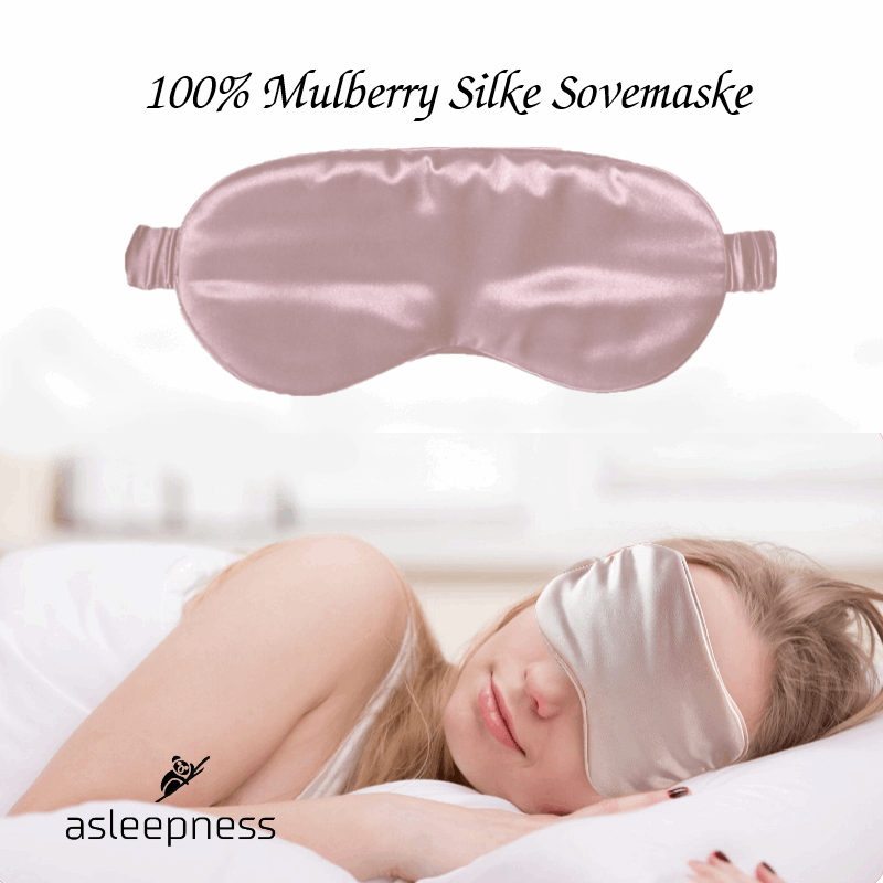 Øjenmaske, sovemaske og silkemaske i pink og 100% mulberry silke