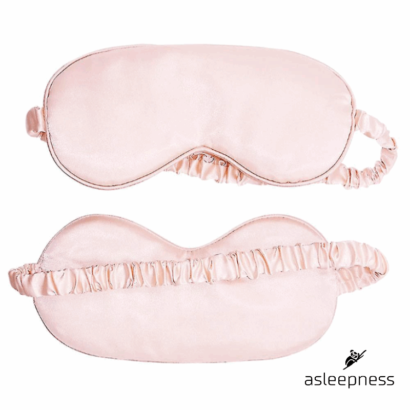 Rejsevenlig Øjenmaske, sovemaske og silkemaske i pink og 100% mulberry silke