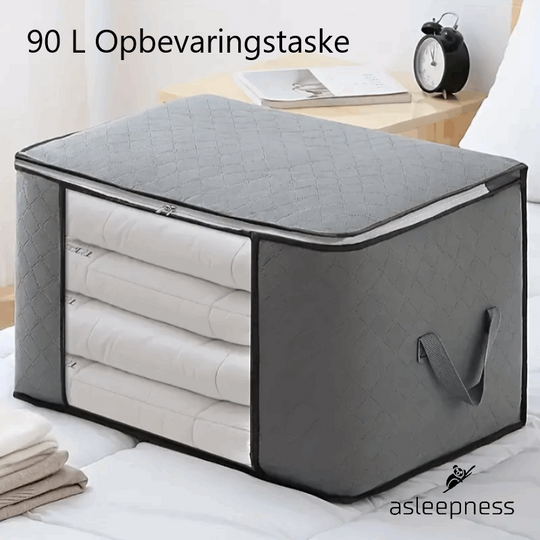 Fleksibel Pakkepose til dyner, sengetøj, sengesæt og tøj i grå 90L
