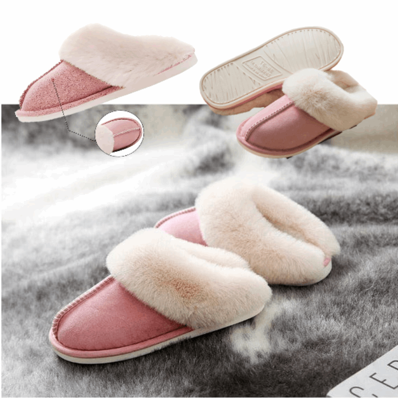 Pink slippers i ægte lammeskin fra Asleepness