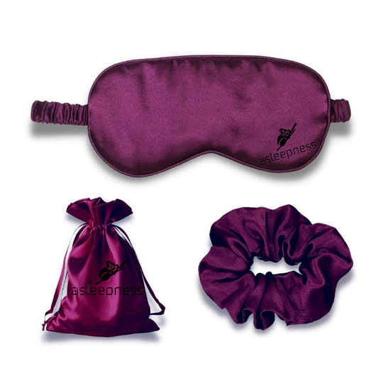 Purple silkemaske fra Asleepness i rent Mulberry 22 Momme silkefiber