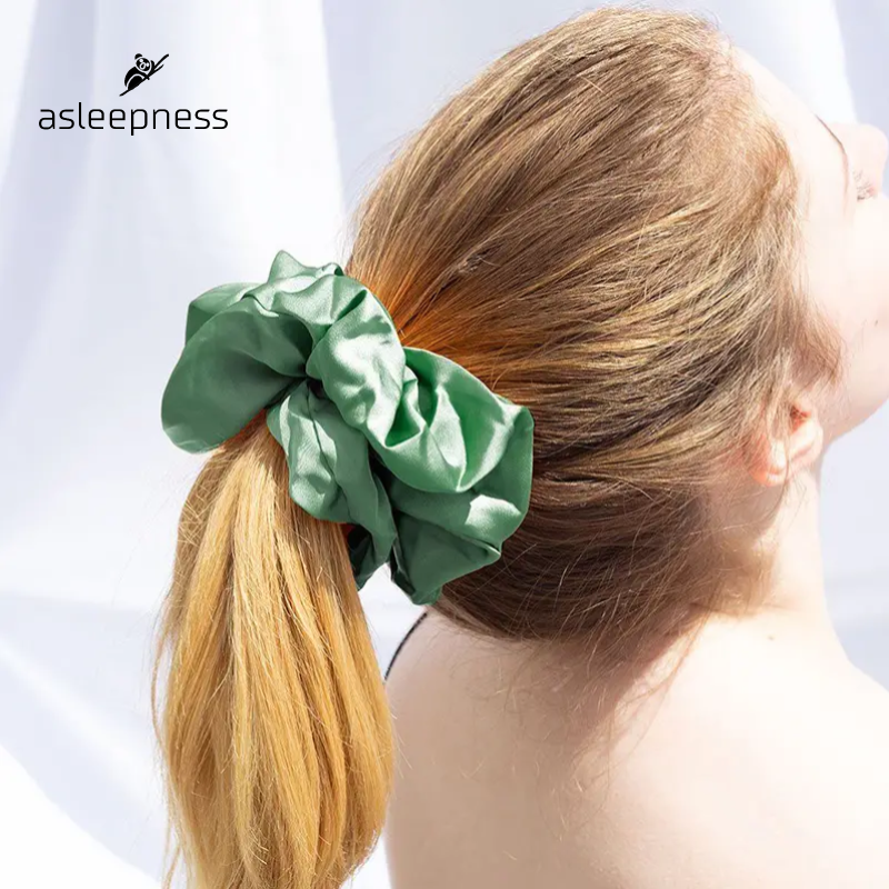 Grøn Ekstra store hårelastikker og hårpynt  i 6 farver  14 cm og 16 cm