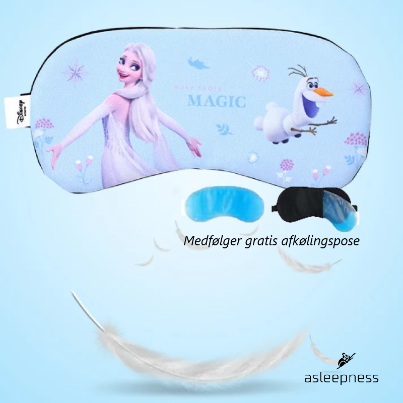 Sovemaske og øjenmaske med Disney Elsa Frozen og Olaf i  polyester